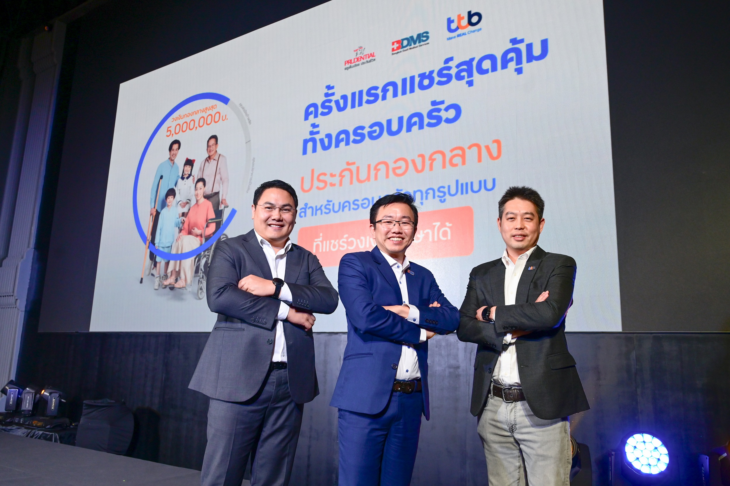 3 พันธมิตร “ทีเอ็มบีธนชาต – พรูเด็นเชียล ประเทศไทย – BDMS” ผนึกความร่วมมือเปิดตัว “ประกันกองกลาง สำหรับครอบครัวทุกรูปแบบ” ครั้งแรกที่แชร์วงเงินประกันสุขภาพได้ ครบจบในกรมธรรม์เดียว